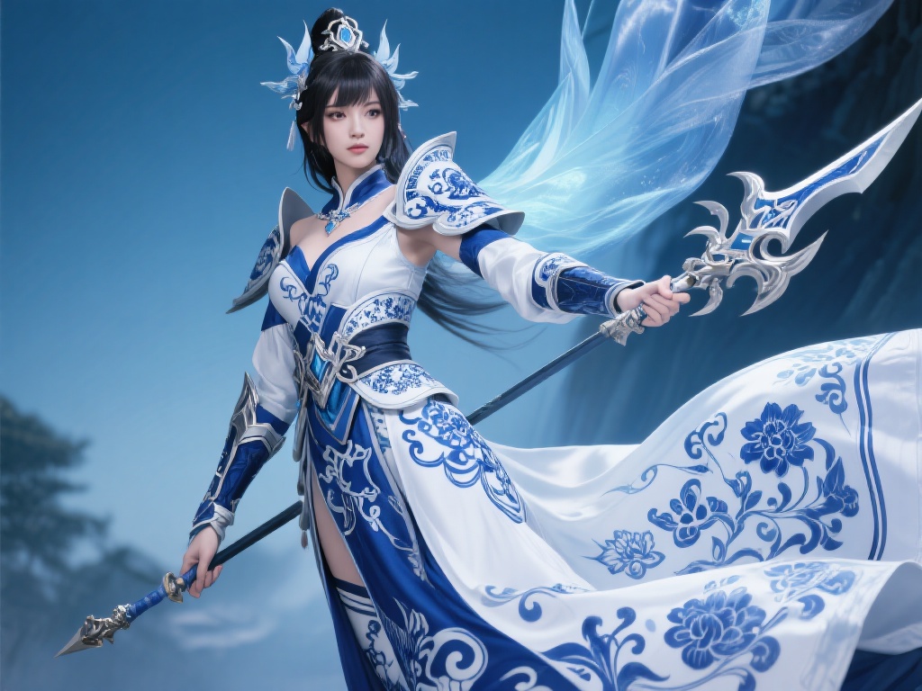 青花瓷艾瑞莉娅Cos：青影流传梦幻再现